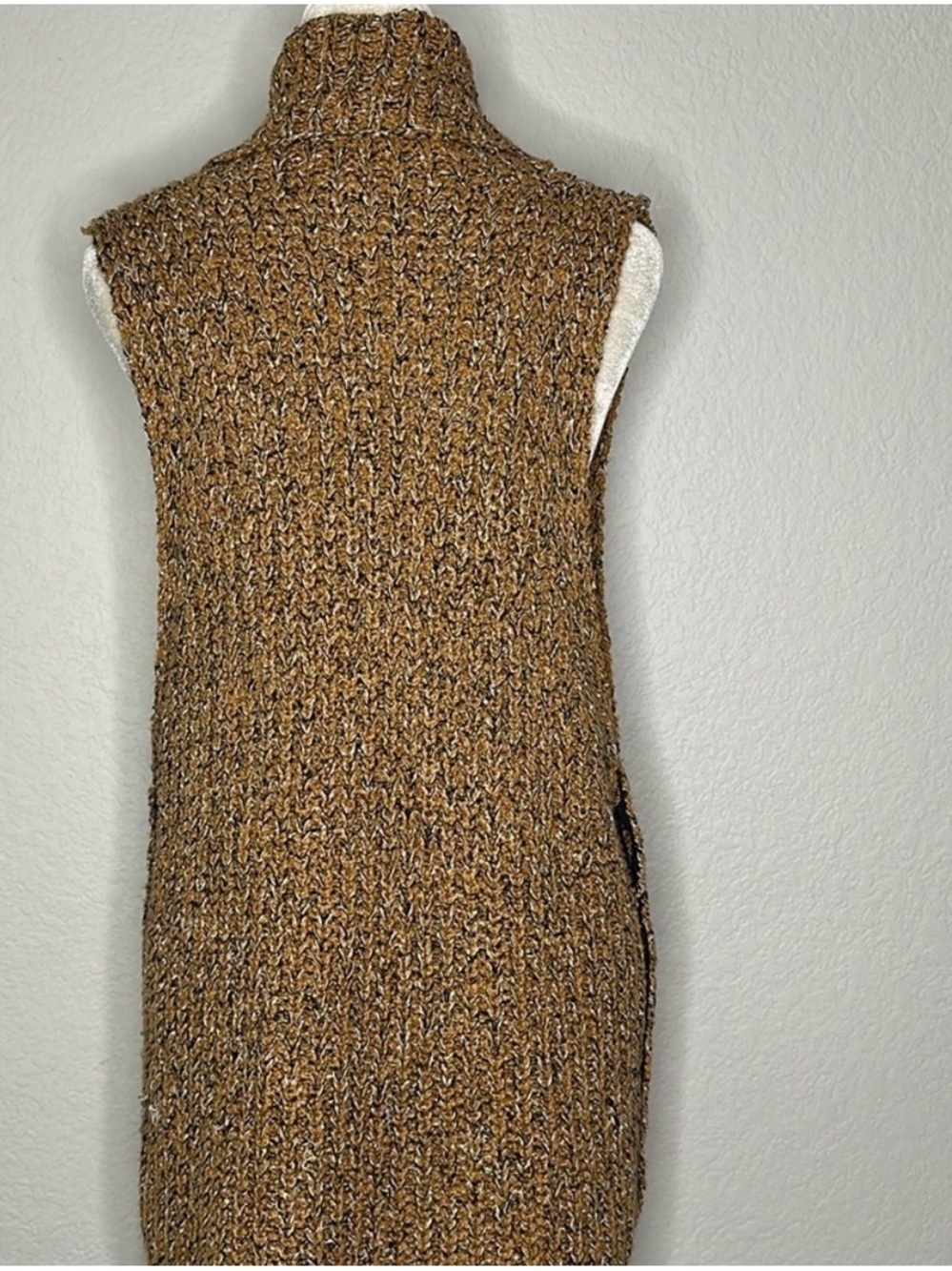 Free People Valentina Sleeveless Tunic Sweater Brown Combo Size XS - Picture 5 of 15